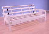 Kodiak Furniture Full Monterey Wood Futon Frame | Antique White Kodiak Furniture