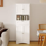 Gizoon 66” Elegant Versatile White Storage Cabinet for Kitchen and Bathroom Gizoon