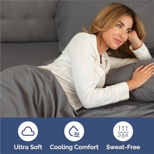 King 6 Piece Sheet Set - Comfy Breathable & Cooling - Ultra-Soft Hotel Luxury Bedding Set with 8-16 Inch Deep Pockets - 1 Flat & 1 Fitted Sheet & 4 Pillowcases - Wrinkle Free & Easy Care - Dark Grey CGK Unlimited