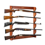 VEVOR Gun Rack, 5-Slot Wall Mounted Wooden Gun Rack, Heavy Duty Gun Display Rack Holds 5 Shotguns and Rifles, Wall Storage Display Rifle Rack with Soft Padding, 132 lbs Capacity VEVOR