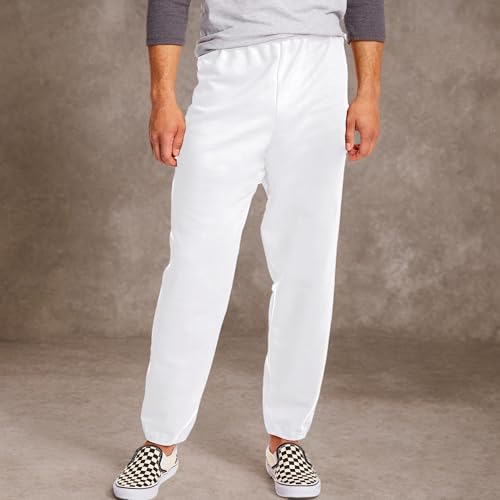 Hanes Men's EcoSmart Non-Pocket Sweatpant, White, 3X-Large