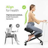 Luxton Home Ergonomic Kneeling Chair with Memory Foam Layer - Improves Posture - Adjustable Stool for Home and Office - Thick Comfortable Cushions Luxton Home