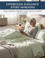 100% Egyptian Cotton Queen Bed Sheet Set – 1000 Thread Count 4 Piece Queen Sheets Set, Breathable & Fade Resistant, Silky Sateen Weave, Ultra-Soft Hotel Luxury Bedding with 15" Deep Pocket - Mineral LANE LINEN