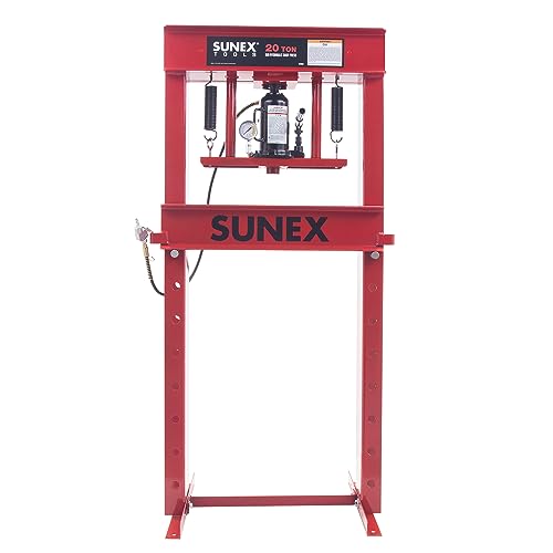 SUNEX TOOLS 5720AH Fully-Welded Air/Hydraulic Shop Press, 20 Tons Sunex Tools
