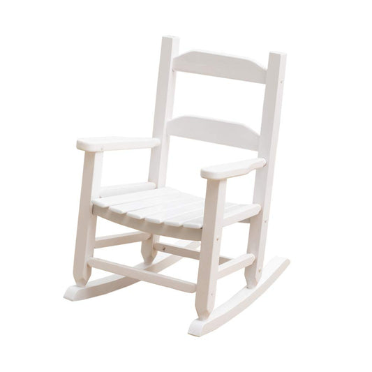 BplusZ Kid's Patio Rocking Chair, Small Indoor/Outdoor Rocker for Children Ages 3-6, Perfect for Porch, Balcony and Lawn, White