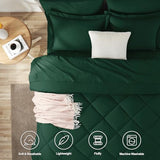 CozyLux Twin XL Comforter Set Emerald Green - 5 Pieces Twin Extra Long Bed in a Bag for College Dorm, All Season Bedding Set for Girls and Boys, Soft Bed Set with Comforter, Sheets, Pillowcase & Sham CozyLux