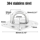 TooTaci 1000lb Capacity Hammock Hooks Heavy Duty, Hammock Hanging Kit with Screw Bolts, Stainless Steel Hammocks Wall Mount Kit, Ceiling Hook for Indoor Outdoor, Swing Chairs Hanging TooTaci