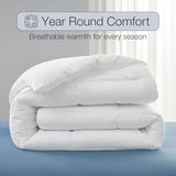 Casual Living Twin XL Duvet Insert Comforter Cooling Blanket Lightweight Hypoallergenic Reversible White Comforter Fluffy Bedding Down Alternative Washable for College Dorm Essentials, Twin XL, White CASUAL LIVING
