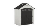 Suncast Vista 7' x 4' Outdoor Storage Shed with Pad-Lockable Double Doors and IllumiVent System, All-Weather Shed for Yard Storage, Brown, Made in The USA Suncast