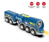 Battery Operated Locomotive Train for Wooden Tracks, Powerful Engine Toy Train Vehicle for Railway Track, Science Fiction Train Car Series Fit All Brands Railroad (Battery Not Included) Z MAYABBO