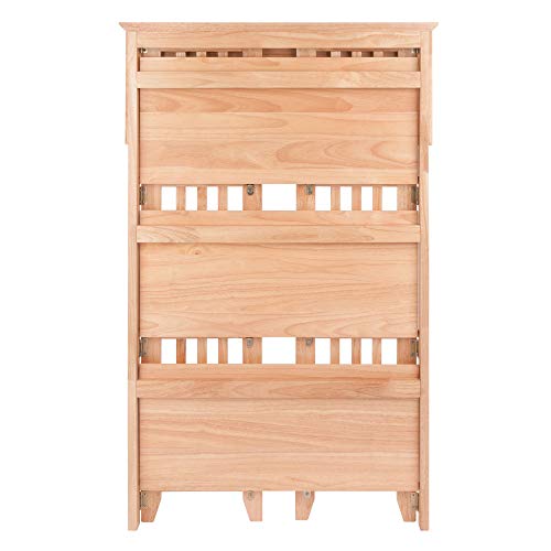 Winsome Wood Mission-Style Natural Beechwood 4-Tier Folding Shelf - WoodArtSupply