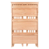 Winsome Wood Mission-Style Natural Beechwood 4-Tier Folding Shelf Winsome