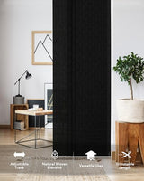 GoDear Design Adjustable Sliding Panel Track Blinds, Fits Windows, Patio Doors, Sliding Glass Doors, Closet Doors, Adjustable Track Width 45.8"- 86", Trimmable Panel Height Up to 96", Black King GoDear Design
