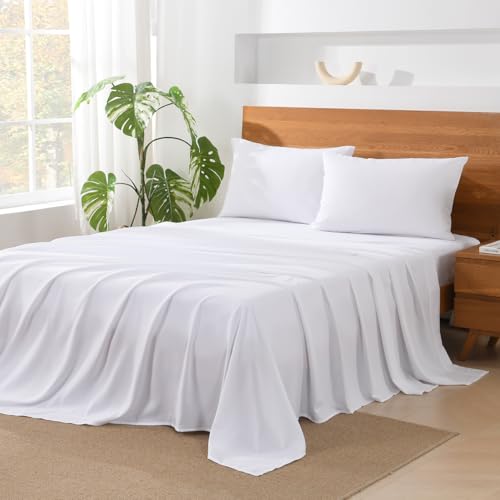 Andency King Size Comforter Set - 7 Pieces Bed in a Bag King Bedding Comforter Sets Oatmeal, Winter Solid Soft Lightweight Comforter with Fitted Sheets, Flat Sheets, Pillowcases & Shams Andency