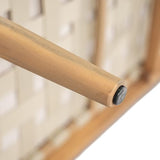 Christopher Knight Home Katarina Patio Acacia Wood Loveseat Furniture, Outdoor Loveseat Sofa with Comfy Fabric Cushions, 2-Seater Sofa with Handwoven Rope Backrest for Garden, Light Brown+Beige Christopher Knight Home