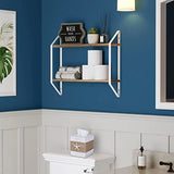 SOMTO Beach Rustic White Wood Square Tissue Box Cover,Farmhouse Bathroom Accessories Starfish Decor Tissue Holder with Slide-Out Bottom Panel… SOMTO