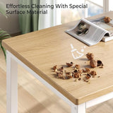 Tatub Dining Table Set for 4, 3-Piece Kitchen Table with 2 Benches, Space-Saving Dining Room Table Set for Breakfast Nook and Small Spaces, Original Tatub