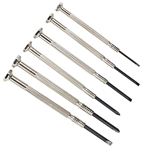 6 PCS Precision Screwdriver Sets, Eyeglass Repair Kit Screwdriver, Mini Screwdriver Set, Flat Head and Philips Head Screwdriver Sets, With 6 Different Sizes, Suitable For Watch, Electronic Re - WoodArtSupply