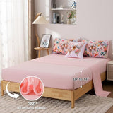 A Nice Night 6pcs Bed in A Bag Pink and Blue Dreamy 3D Various Butterfly Printed, Colorful Butterflies Flying in Flower Design Bedding Full Comforter Set, for Girls Kids Teens A Nice Night