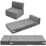 NAIZEA Kids Folding Sofa Bed- Floor Mattress for Kids, Fold Up Sofa Futon Beds, Child Foldable Mattress Floor Bed Folding Couch Trifold Mattresses for Playroom NAIZEA