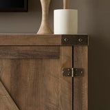 Walker Edison Georgetown Modern Farmhouse Double Barn Door TV Stand for TVs up to 65 Inches, 58 Inch, Rustic Oak Walker Edison