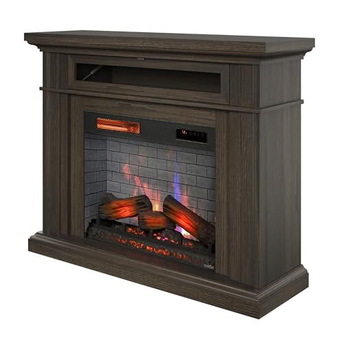 duraflame® Electric Fireplace Wall Mantel with Infrared Heater and Remote Control, Waverly Oak Duraflame