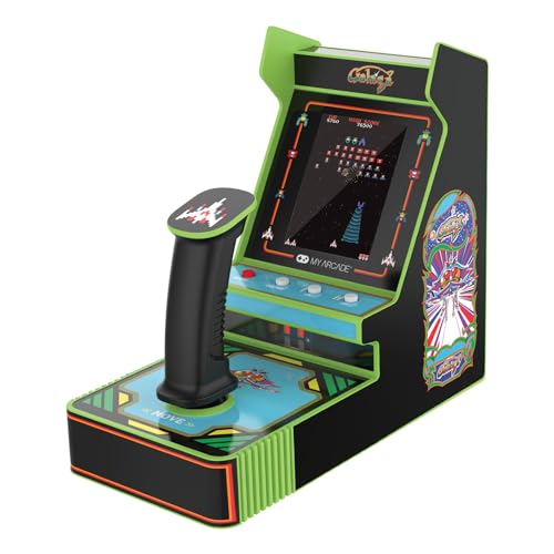 My Arcade Galaga Joystick Player : Officially Licensed Galaga and Galaxian Video Game Console, Fun Portable Mini Game 3.2" Full Color Display My Arcade