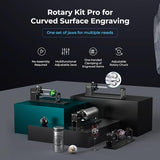 Creality Rotary Roller Pro, Laser Engraver Accessories 3-in-1 Kit for Falcon and Other Engraving Machines, Jaw Chuck for Glass, Cylindrical Objects, Ring, Cups, Pens Creality