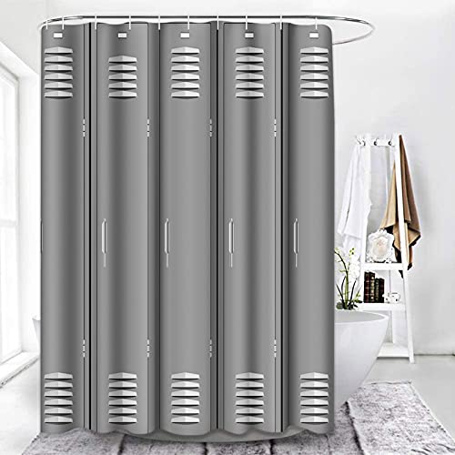 Semtomn Shower Curtain Sports Locker Room Fitness School Gym 72"x72" Home Decor Waterproof Bath Bathroom Curtain Set with Hooks Semtomn