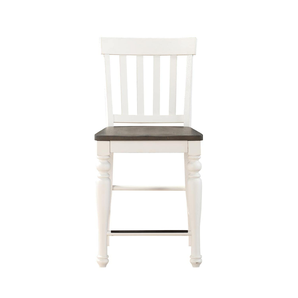 Steve Silver Furniture Joanna 9pc Round Counter Dining Set, Built-In Lazy, Drop Leaf Top, Susan, Farmhouse Design, 42" Round Table Top w/ 8 Counter Chairs, Dining Room, 42"L x 42"W x 36.25"H, White Steve Silver