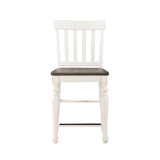 Steve Silver Furniture Joanna 9pc Round Counter Dining Set, Built-In Lazy, Drop Leaf Top, Susan, Farmhouse Design, 42" Round Table Top w/ 8 Counter Chairs, Dining Room, 42"L x 42"W x 36.25"H, White Steve Silver