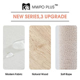 MWPO Cat Tree - 63.8-Inch Modern Wood Cat Tower for Indoor Cats,Multi-Level Cat Condo for Large Cat with Scratching Posts, Hammock- Beige MWPO