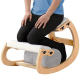Adjustable Kneeling Chair, Wooden Ergonomic Chair Knee Chair Posture Chair - Improve Your Posture with an Angled Seat for Home,Office (Wood Color+ Pads) MallVitally