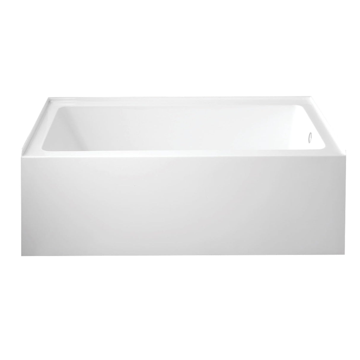 Aqua Eden VTAP6032R22C 60-Inch Anti-Skid Acrylic 3-Wall Alcove Tub with Right Hand Drain Hole, White Kingston Brass