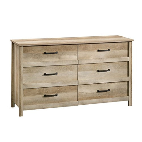 Sauder Cannery Bridge 6 Drawer Dresser Bedroom Dresser Chest of Drawers Wooden, in Lintel Oak Sauder