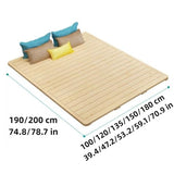Hveqohls Tri-Fold Bed Board, Wood Bed Frame, Wood Slatted Bed Plate, Pallet Bed Frame, Floor Futon Mattress for Bedroom, Living Room(59.1 * 74.8in) Hveqohls