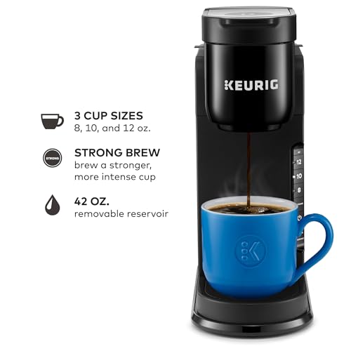 Keurig K-Express Single Serve K-Cup Pod Coffee Maker, 3 Brew Sizes, Strong Button Feature, 42oz Removable Reservoir, Black