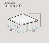 Party Tents Direct 20'x20' Weekender West Coast Tent Frame Party Tent (White) PVC Top with Storage Bag - Tents for Parties, Weddings, Birthdays, Banquets, Fiestas, Workshop, Outdoor Event Party Tents Direct