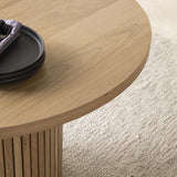 Transformer Table - Solid Wood Extendable Round Dining Table Set with 6 Chairs, Seats 4-10, Extendable Round Dining Set, Natural (Table + 6 Chairs) Transformer Table