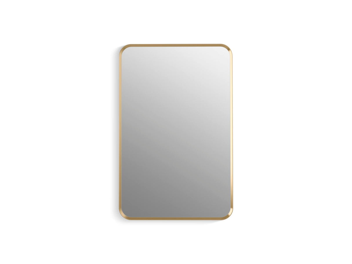 Kohler Verdera Medicine Cabinet, 22" x 34", Rectangular Design, Mirrored Interior, Adjustable Glass Shelves, Rustproof, Moderne Brushed Gold, K-35570-BGL Kohler