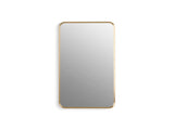 Kohler Verdera Medicine Cabinet, 22" x 34", Rectangular Design, Mirrored Interior, Adjustable Glass Shelves, Rustproof, Moderne Brushed Gold, K-35570-BGL Kohler