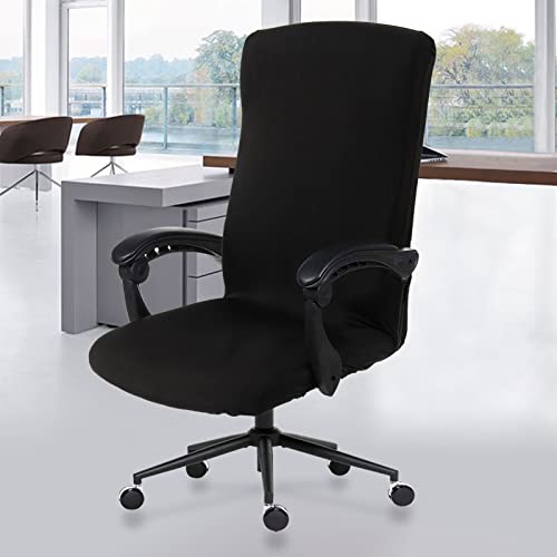 Water Resistant Stretch Computer Office Chair Cover with Durable Zipper Universal Washable Removable Spandex Rotating Boss Chair Slipcovers Anti-dust Soft Desk Chair Seat Protector for Dogs Cats Pets DIVA EN CAMINO DEC