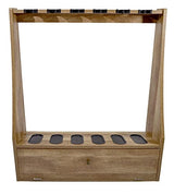 Old Cedar Outfitters Distressed Wood 6 Capacity Rifle and Gun Floor Rack with Compartment Old Cedar Outfitters