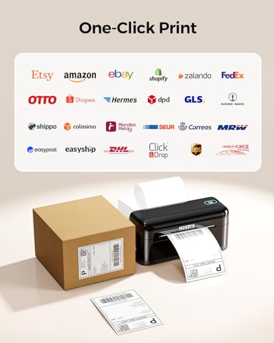 MUNBYN Bluetooth Thermal Label Printer RealWriter RW402B, 4x6 Shipping Label Printer for Small Business, Compatible with Android, iPhone and Windows, Mac, Chromebook MUNBYN