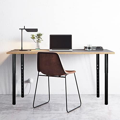 QLLY Adjustable Metal Table Leg, 24-40 inch, 60-100cm, Home Office DIY Desk Leg, Furniture Leg Set (4, Black) QLLY