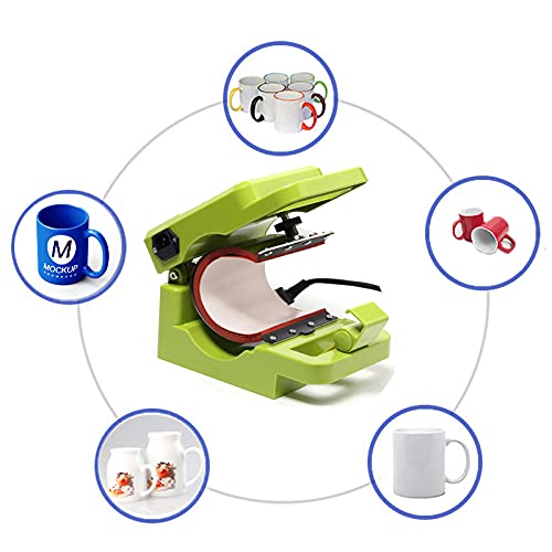 Mug Heat Press - 9.5 in Manual Mug Roasting Machine, WT-102 Mug Coffee Cup Heat Transfer Sublimation Heat Press Machine, DIY Coffee Cup GUDVES