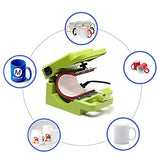 Mug Heat Press - 9.5 in Manual Mug Roasting Machine, WT-102 Mug Coffee Cup Heat Transfer Sublimation Heat Press Machine, DIY Coffee Cup GUDVES