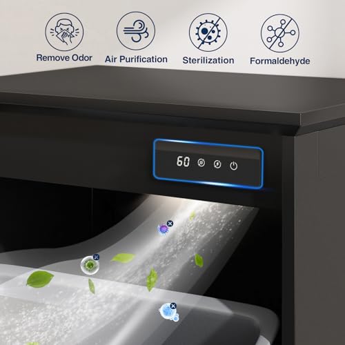 Halitaa Trash Cabinet Tilt Out Trash Cabinet, Free Standing 10-13 Gallon Recycling Trash Can Cabinet with Negative Ion and Deodorizing Function, for Kitchen Living Room Back Halitaa