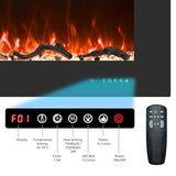 Valuxhome 30 Inches Recessed and Wall Mounted Electric Fireplaces Insert for Living Room with Remote,1500W/750W,13 Fuel Bed Colors, Overheating Protection, Crystal, Touch Screen, Timer, Black Valuxhome