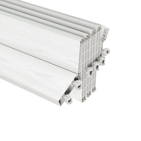 48" W Premium Foldable Accordion Doors, Double Walled Heavy Duty Folding Doors for Interior, Privacy Room Divider, White Oak Techni Home